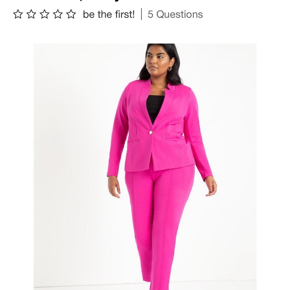 Eloquii Vibrant Pink Knit Blazer